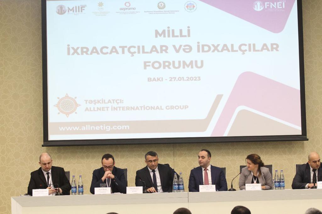 İİTKM-in departament rəhbəri Nicat Hacızadə Bakıda keçirilən Milli İxracatçılar və İdxalçılar Forumunda çıxış edib